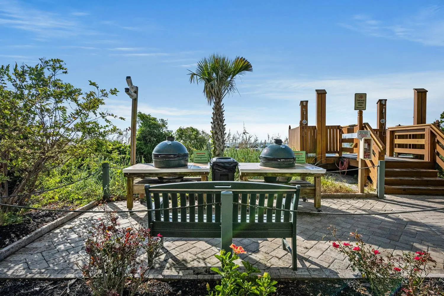 Windy Hill Dunes resort exterior with palm trees